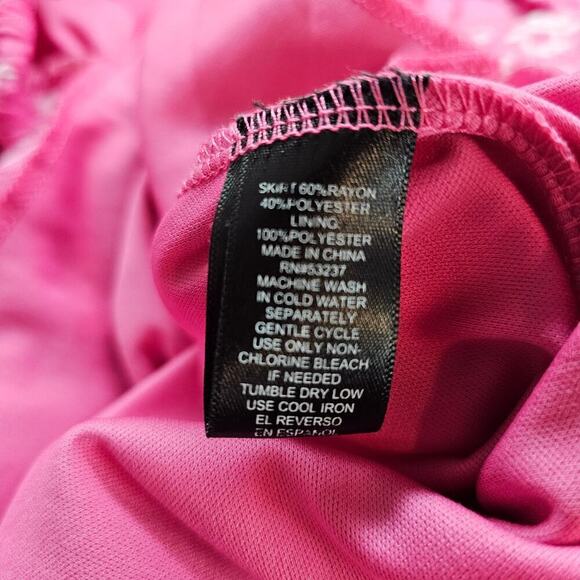 Y2K Mile Gabriella Peasant Skirt Womens Size XL Pink Floral Pink Boho Ruffles - Picture 10 of 10